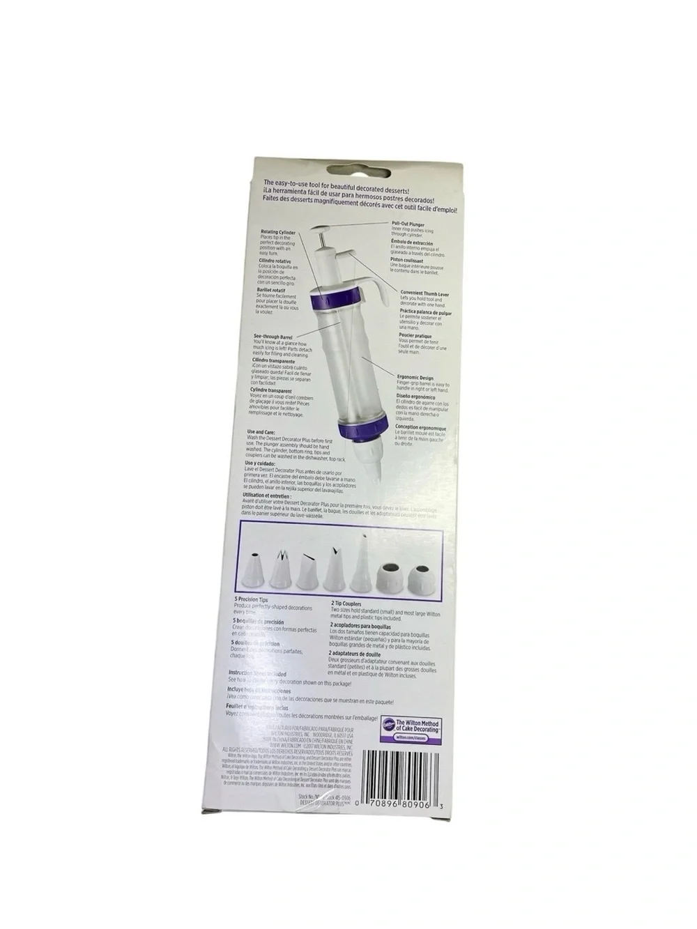 Wilton Purple and White Dessert Decorator Plus Piping Tool